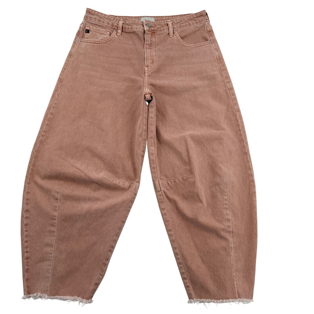 KanCan Terracotta High Rise Barrel Balloon Jeans Raw Hem KC9390DP Women 11/29